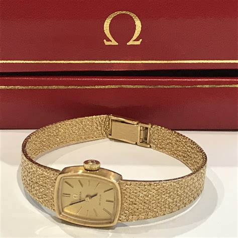 omega gold watches for women|solid gold women's watch.